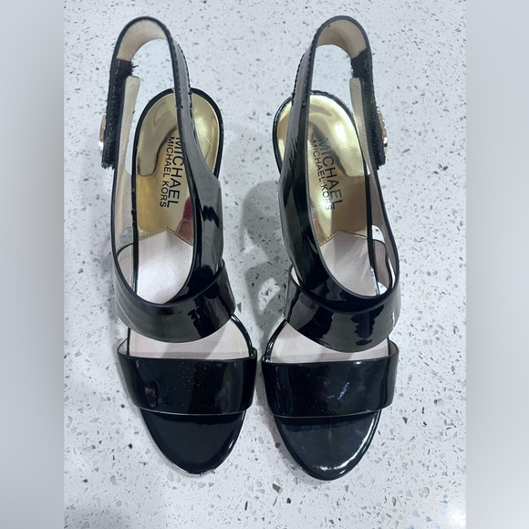 Michael Kors Shoes - Michael Kors Glossy Black Heels Womens Size 7 VGUC
